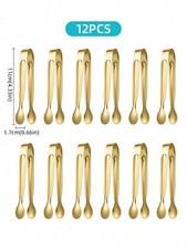 Stainless Steel Mini Serving Tongs Piece Ice Sugar Fruit Set Kitchen Party