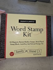 Magnetic Poetry Words  Crafts Family  Friends Edition Word Stamp Kit NEW
