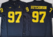 5 Color Michigan Wolverines Aidan Hutchinson Jersey 97 Name Number All Stitched