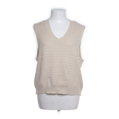 Shein, Pullunder, Größe: M, Beige, Acryl, Einfarbig, Rippenstrick, Damen #hQX