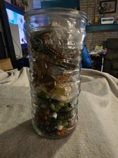 Craft Jewelry Lot in Glass Jar 3.84 lbs Necklaces Bracelets Earrings