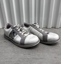Dexter Team Slide-Rite Men  s Bowling Shoes White Grey Size 9.5M TB738-9 Used