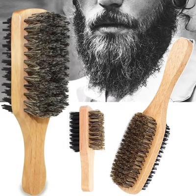 I Beard Brush Grooming Double Sided for Men Dust Barber Brush Comb Accessories