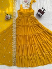 GOWN SALWAR KAMEEZ PAKISTANI INDIAN WEDDING PARTY WEAR DRESS BOLLYWOOD SUIT NEW
