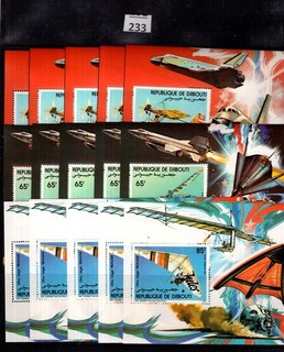 RF 5X DJIBOUTI MNH TRANSPORT AVIATION