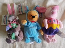 Vintage Winnie the Pooh Easter Plush - The Disney Store - Gopher, Piglet, Pooh
