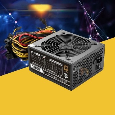 2000W Computer Server Power Supply Rated 1800W Support 8PCS Graphic Cards ot25 #