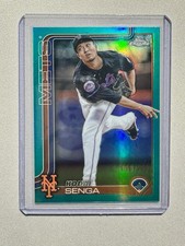Kodai Senga 2025 Topps Chrome Baseball Logofractor Teal #86/299