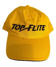 Top Flite Hat Cap Adjustable Strap-back Strap Back Yellow Golf Golfing Adult New