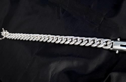 76g 9" 23cm curb miami cuban link elegant 925 sterling silver mens bracelet - 第 5/12 張圖片