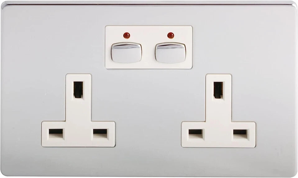 Energenie Mi Home Style Double Socket Outlets Chrome MIH023