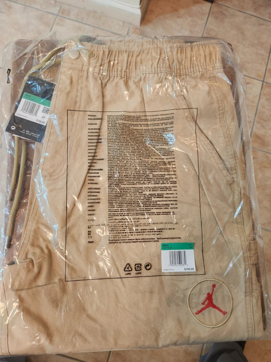 Travis Scott Cactus Jack x Air Jordan Canvas Pant British Khaki Size XL 2021
