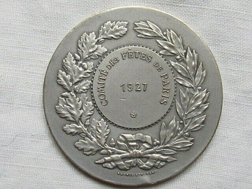 Committee Of Party de Paris 1927 Medal IN Silvered Metal Of Arthus Bertrand - Picture 5 of 8