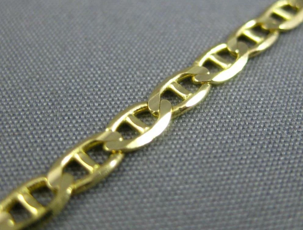 BRACELET PLAT AMUSANT DESIGN GUCCI ESTATE OR JAUNE 14 CARATS 3D CLASSIQUE