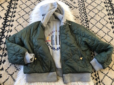 Gap Green Bomber Jacket 00's Old Gap Flight Down Jacket Ma-1 N2B