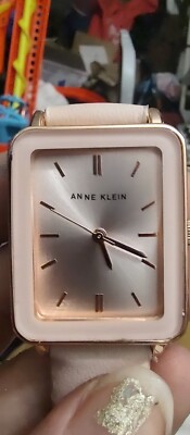 Anne Klein Women's Strap Wrist Watch, AK/3702 Rose Gold/Blush Pink