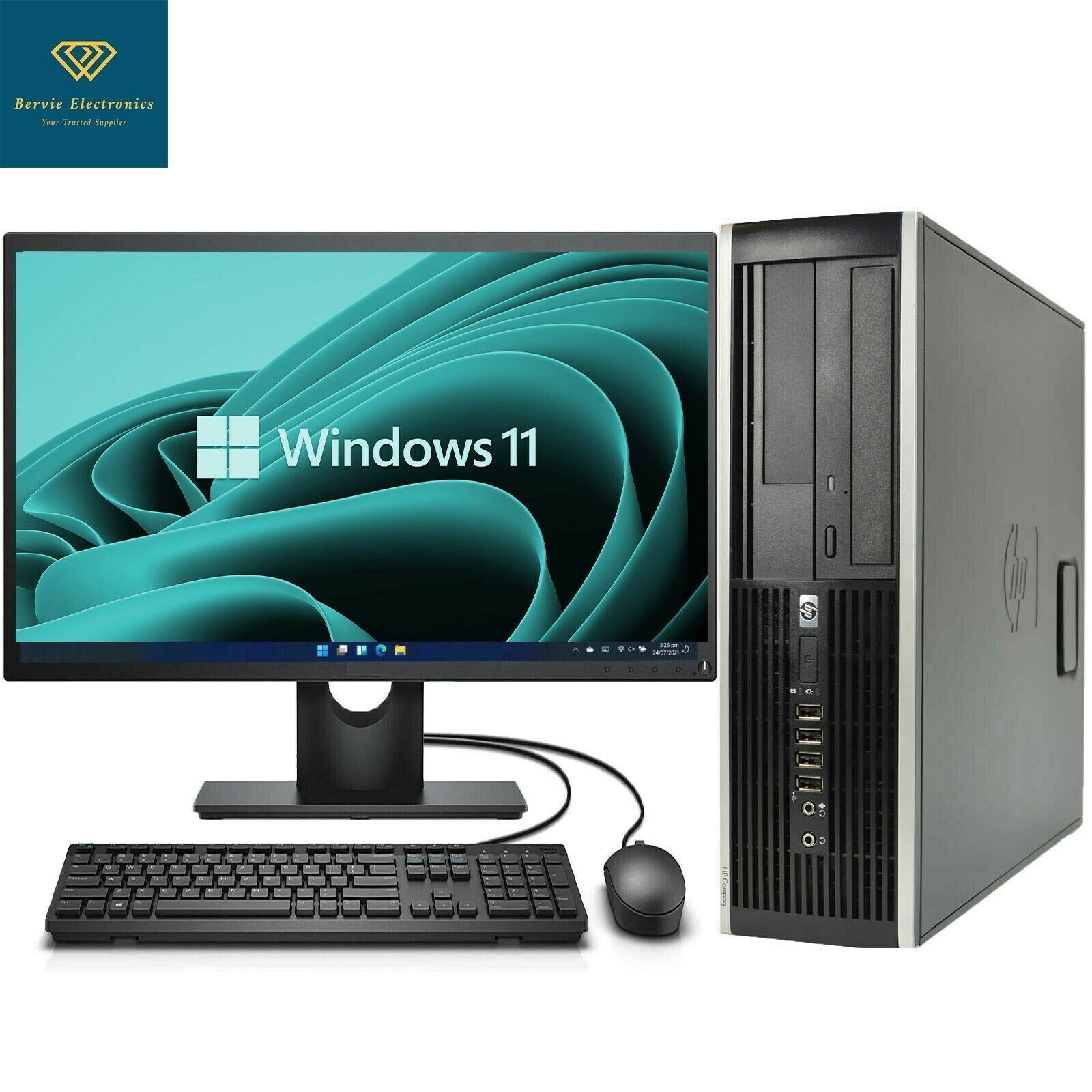 HP-Elite Desktop 8300 Computer PC – Intel Core i5 - 8GB Memory – 250GB Hard  Drive - Windows 10 with 19” LCD