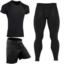 Koyes MMA BJJ Rash Guard Kickboxing Shorts Athletic Sports Legging Gym Wear