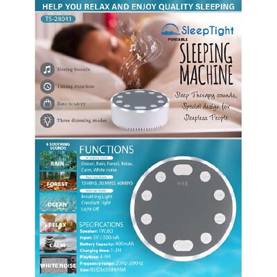 White Noise Sound Machine Einschlafhilfe Schlafmaschine für Schreibtisch Schlafzimmer Yogaraum