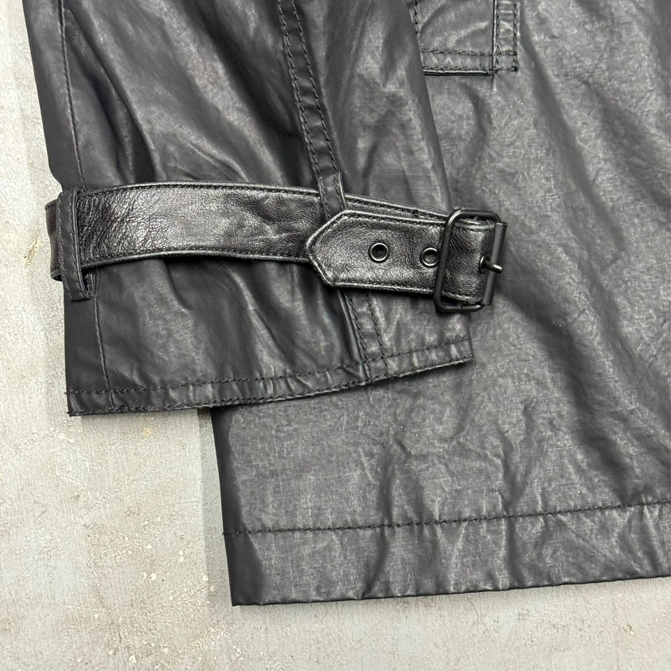 Chaqueta de cuero John Varvatos EE. UU. piel de cordero negra XL Foto 4 de 4