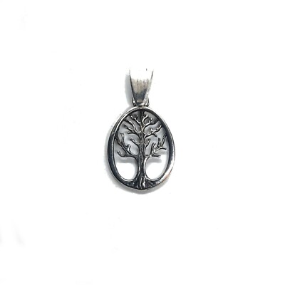 Sterling Silver Pendant Charm Tree Of Life Solid Genuine Hallmarked 925 Handmade