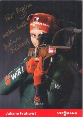 Autogramm Juliane Frühwirt Biathletin Zoll-Team Originalunterschrift
