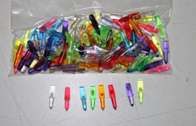 VINTAGE Lite Brite pegs 100 multi colors 1  in    (  FAST SHIPPING )
