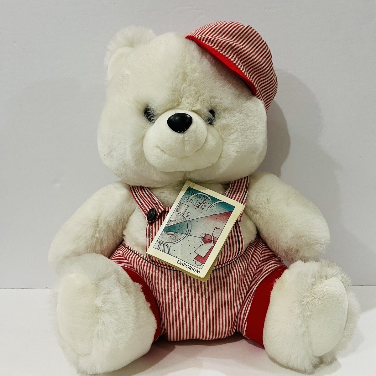 Jingle Bear JB Vintage Teddy Bear 15”Plush Emporium Capwell Train