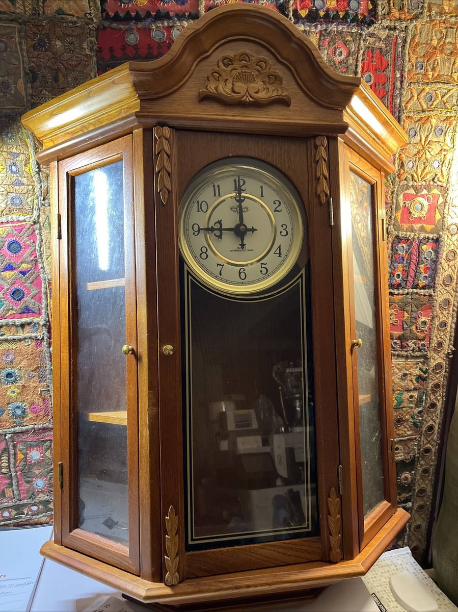 D&A 27” Wall Clock Westminster Chime | Quartz Solid Maple