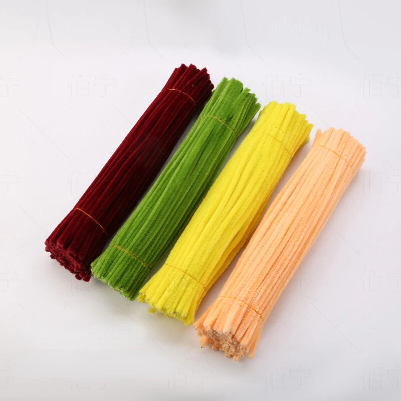 100Stk Pfeifenreiniger Pfeifenputzer Biegeplüsch Basteldraht 30cm bunt - Bild 4 von 4