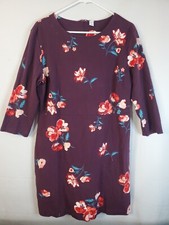 Old Navy Dress Women's Size XL Floral 3/4 Sleeves Back Zip