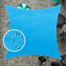 ColourTree Blue Rectangle Waterproof Sun Shade Sail Canopy Fabric Outdoor Patio
