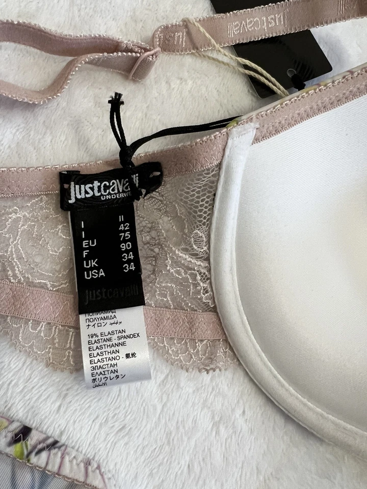 💖NOVO com TAGS Conjunto de Sutiã e Biquíni Feminino Estampa Floral Just Cavalli💛 - Imagem 4 de 4