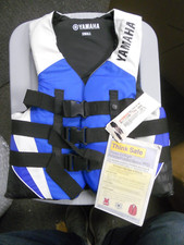 NOS Yamaha Blue Size S Mens PFD Personal Floating Device Vest MAR-12V3B-BL-SM
