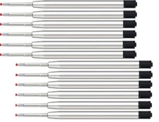 12 Parker Style Gel Ballpoint Pen Refills, Fine Point .5mm
