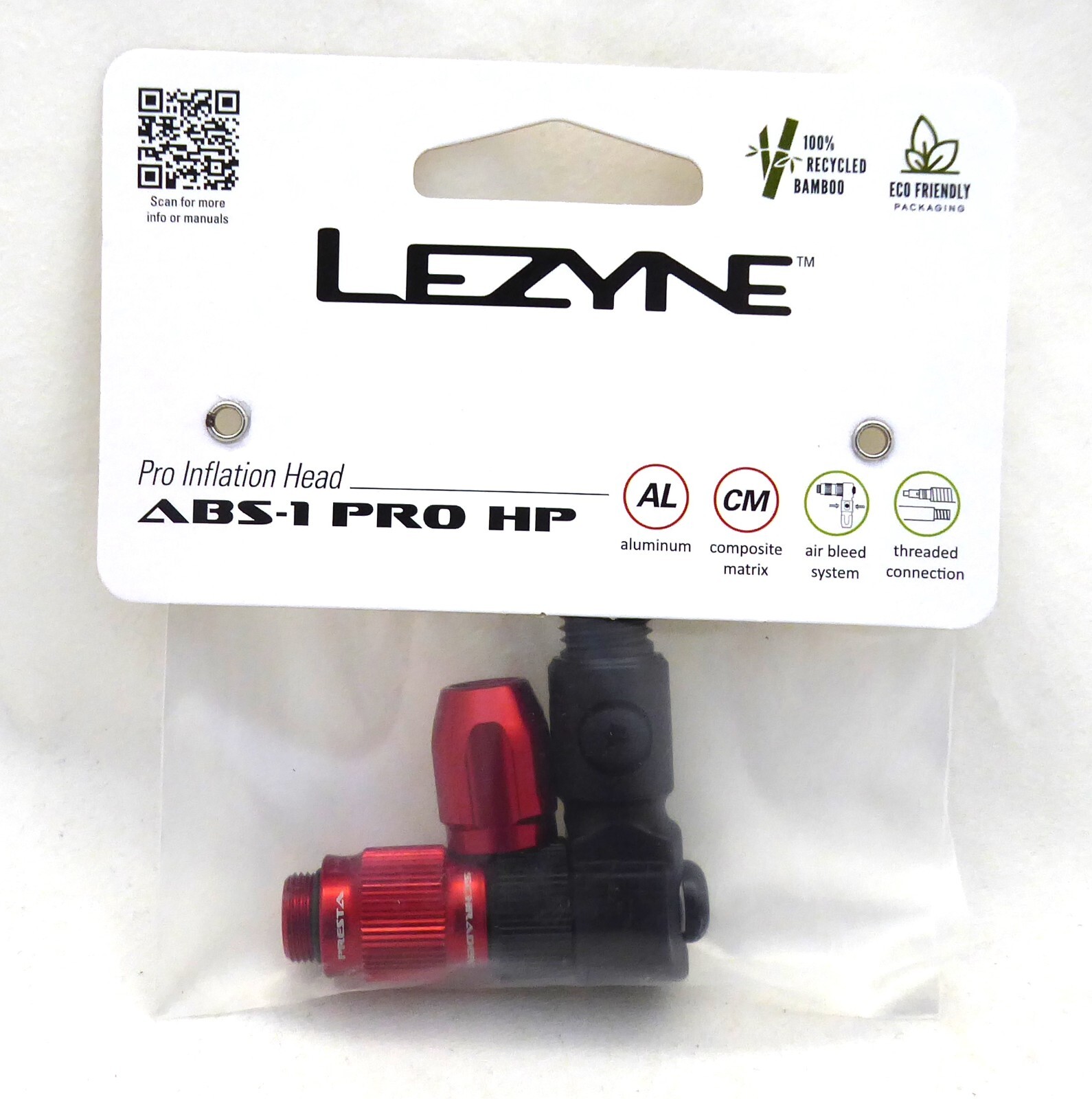 Lezyne ABS-1 Pro HP High Pressure Road Bicycle Pump Chuck Presta Schrader Valve