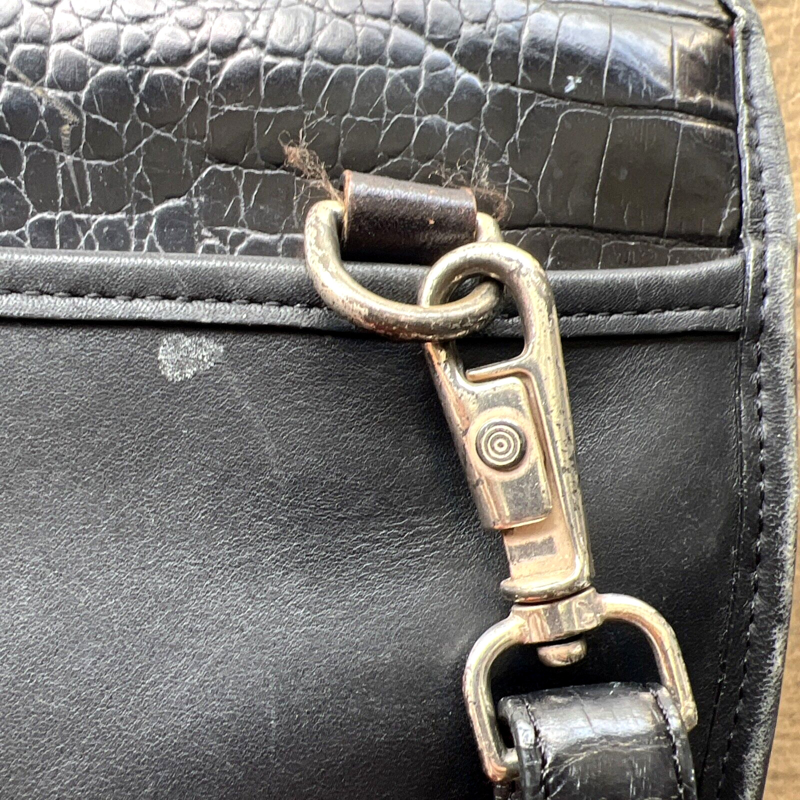 Brighton Bag Computer Briefcase Croc Embossed Lea… - image 6