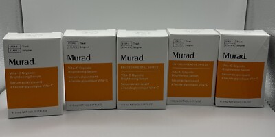 NEW 5X Murad Vita C Vitamin Glycolic Brightening Serum Travel Sz 5ml/0.17oz Each