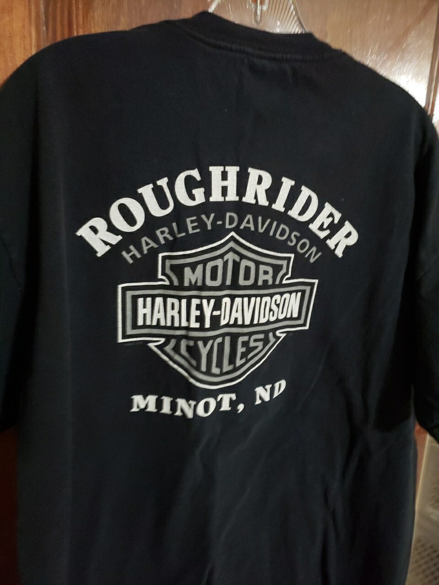 Harley Davidson Authentic T-Shirt XLarge Black Minot North