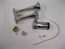 Cadillac Deville Eldorado 12 Volt 12v Chrome Dual Trumpet Compact Train Air Horn