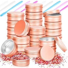 24 Pack 0.5oz Tin Jars15ml Metal Tin cans 1/2oz. Aluminum tin can jar Containers