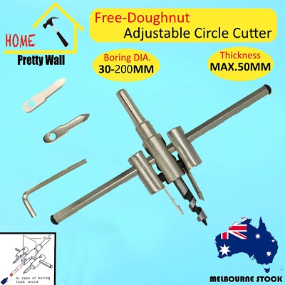 Adjustable Circle Hole Saw Cutter plaster plywood Drill Bit Cutter kit