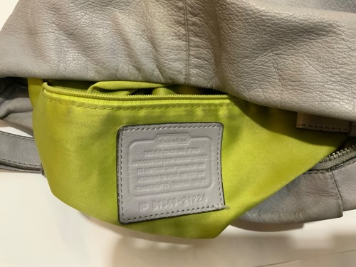 Coach Madison Isabelle Leather Hobo Purse Handbag Gray Crossbody 21224 - Picture 14 of 14