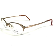 Matsuda Eyeglasses Frames 10208 BBB Brushed Gold Oval Cat Eye Titanium 49-19-142