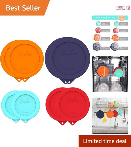 Durable Silicone Bowl Covers - 8 Pack for Airtight Storage & Easy Cleanup