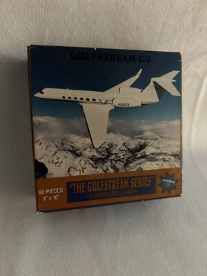 Gulfstream GV Series 80 Pcs Puzzle By Heritage Puzzles Airplane Opened All There