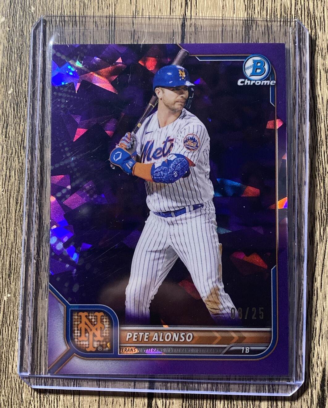 2022 Bowman Chrome Sapphire Edition Purple /25 Pete Alonso #11 Mets !