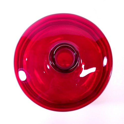 Blenko Regal Specialty Line 9-RE Ruby Red Decanter Historic Period Husted 1960 - Picture 16 of 18