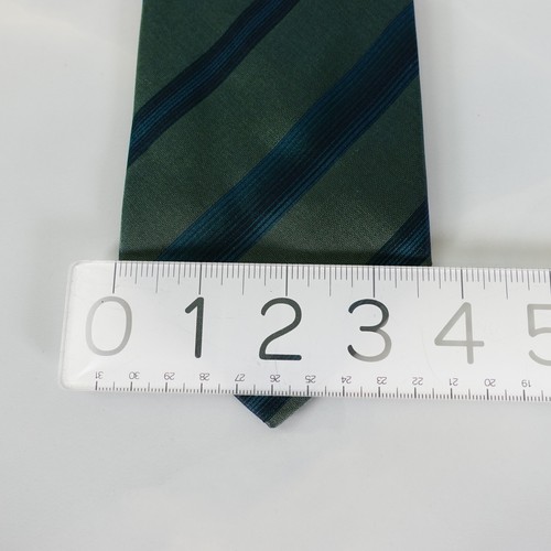 TODAYS MAN Neck Tie Mens Striped Green Teal Blue Silk Solid High End Woven Suit - Picture 6 of 8