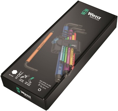 Wera 950 PKL/9 BM N Winkelschlüsselsatz, Metrisch, BlackLaser, 9-teilig, 05022086001